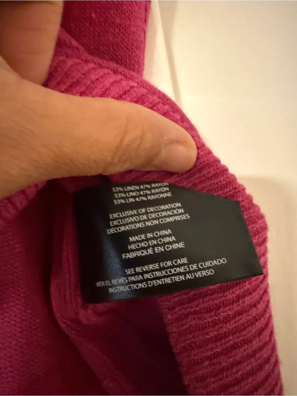 Banana Republic Men’s Short-Sleeve Crew Sweater - Magenta